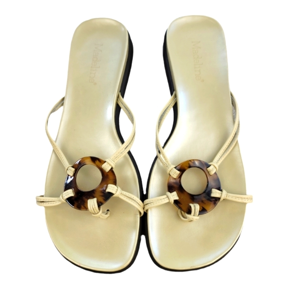 MADELINE Rubber Sole Thong Slide Strappy Tortoise‎ sandal  9
